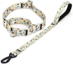 Martingale Collar and Leash Set, Premium No Slip Martingale Collar for Dogs Medium Large, Girl Dog Collars Training (NO13, L)