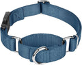 Martingale Collar for Dogs with Quick Release Buckle, Heavy-Duty Solid Color Nylon Training Collars - Adjustable No-Slip Design for Medium & Large Dog