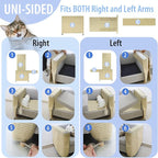 Couch Protector from Cat Claws,Dual-Sided Fit for Left & Right Sofa Arms, Multiple Colors to Blend with Any Home Decor, Couch Corner Protectors for Cats and Cat Scratch Furniture Protector(Warm Beige)