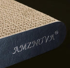 AMZNOVA Cat Scratcher Rescratch Cat Scratching Board, Scratching Pad with Catnip for Indoor, Flat Cardboard Scratcher Scratch Board for Kitten, Narrow, Textured Black