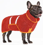 Bienbee Dog Bathrobe, Quick Drying Super Absorbent Dog Robes for After Bath, Warm Keeping Dogs Towel, Dogs Bath Supplies, Bright Red M