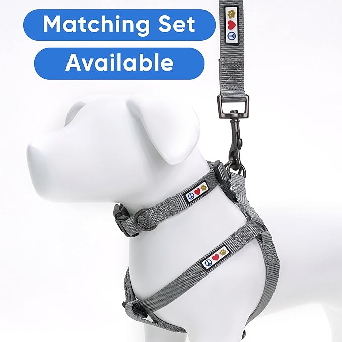Pawtitas Solid Step-in Dog Harness – Adjustable No-Pull Vest for Puppies to Seniors, Safe & Comfortable XS Grey