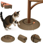 Magic Organ Cat Scratcher, Kitty Kurlz Cat Toys Cardboard Cat Scratching Board, Interactive Cat Toys for Indoor Cats, Mental Physical Exercise Cat Toys with Bell Ball