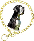 Gold Chain Choke Collar for Large Dogs, Metal Slip Link Heavy Duty Dog Collar Training Choker Dog Collars for Small Medium Large Big XL Breed Dogs, XL