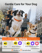 Anti Bark Collar for Small Medium Large Dogs, Vibrating Dog Collars No Shock, Rechargeable Smart AI Bark Collar, Automatic Dog Training Collar, IP 67 Waterproof Dog Barking Collar (Orange)