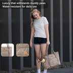 Dog Purse Carriers for Small Dogs and Cats Up to 10 lbs,Puppy Carrier with Pockets,Adjustable Shoulder Strap,Hard Bottom Support,Fuffy Tote Bag for Travel