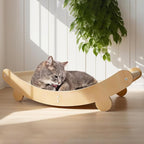 Cat Scratcher Bed Sisal Cat Scratching Bed Hammock for Indoor Cats Sisal Chair Scratch Post Scratching Mat for Large Cats Scratcher Lounger, Wooden Cat Furniture
