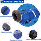 QBLEEV Warm Dog Coat Reflective Dog Jacket, Waterproof Dog Winter Coat Turtleneck Dog Clothes for Cold Weather, Thick Fleece Dog Snowsuit Christmas Dog Vest Pet Apparel for Small Medium Large Dogs XL