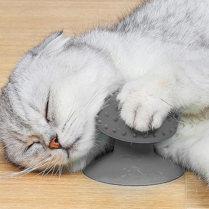 Gray Cat Corner Scratcher | Cat Corner Self Groomer Remove Loose Fur, Removable Design for Cleaning, Cat scratcher Cat Massage Combs for Short Long Fur Cats, Kitten Puppy Massager Cat Brushes,Grooming