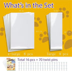 Anti-Cat Scratch Furniture Protector-16-Pack –Single-Sided, Heavy-Duty Self-Adhesive Tape, No-Residue for Couch, Doors & Walls - with 70 Twist Pins (16P+70 Pins)