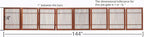 Urnporium Pet Dog Gate Freestanding, Strong Durable Folding Wooden Fence, Portable Acacia Hardwood Safety Barrier for Indoor & Outdoor Use (Brown Pet Gate, 8 Panel 24" Tall)