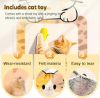 Wall Mounted Cat Scratcher, 2025 New Cat Scratcher Mat, Wall & Floor Cat Scratcher Pad, Self-Adhesive Cat Scratching Mat, Trimmable Self-Adhesive Carpet, Cats Scratchers for Indoor Cats (Colourful-D)