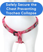 Pawtitas Reflective Step-in Dog Harness – Adjustable No-Pull Vest for Puppies to Seniors, Safe & Comfortable, M Camo Pink