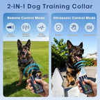 Dog Training Collar with Remote – 4200FT Range, 2-in-1 Ultrasonic Bark Deterrent, 4 Humane Training Modes, Dual Channel, IP67 Waterproof & Rechargeable eCollar for Small, Medium & Large Dogs 20–120lbs