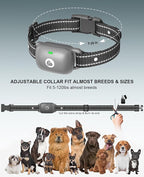 Dog Shock Collar with 2600FT Range, Security Lock, IP68 Waterproof Dog Training Collar with 3 Modes Beep/Vibration/Shock, Rechargeable Ecollar Suitable for Small Medium Large (Gray)