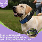 Martingale No Pull Dog Collar for Large Medium Dogs Training Walking, Heavy Duty Nylon Reflective Adjustable Anti Pull Slip Collar with Buckle S Dark Blue