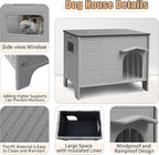 Plastic Dog House for Outdoor Indoor with Insulated Liner,Durable Waterproof Plastic Dog House with Side Window Elevated Floor, Easy to Assemble Easy to Clean(Suitable for Use in Winter)