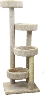 Maykoosh Large Cat Tree for Multiple Cats Sturdy Cat Penthouse with Scratching Posts Beige Beige/24 L x 20" W x 61" H