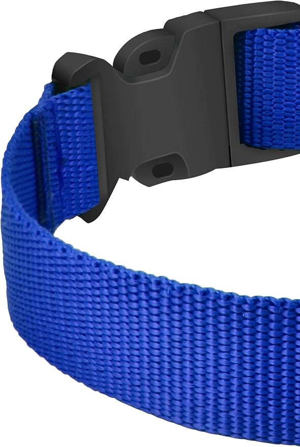 PetJoy Replacement Collar Strap for Bark and Shock Collars, 8-27 Inches Adjustable E-Collar (2-Pack Blue & Red)