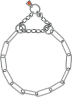 Herm Sprenger Stainless Steel Fur Saver Dog Collar Long Link Professional Training Collar Assembly Chain Correction Slip Chain for Medium Large Dogs Made in Germany (18in (Neck Size 13-16 in))