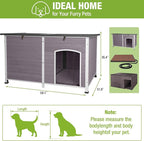 GUTINNEEN Extra Large Heated Dog House Insulated Outdoor Dog House XXL Weatherproof Dog Shelter with Safe Heating Pad, Insulation Liner, Chew-Proof Metal Frame for Large Dog Breeds