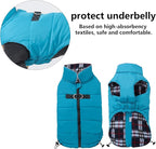 Geyecete Dog Winter Warm Coat Windproof Snowproof Pet Outdoor Jacket for Small Medium Large Dogs - Blue - M