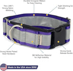 If It Barks - 1.5" Reflective Martingale Collar with Quick Snap Buckle for Dogs - Adjustable - Made in USA - Strong, Durable, and Comfy - Ideal for Training - Fits Most Breeds - Small, Purple