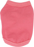 LOPHIPETS 100% Cotton Dog Tee Shirt for Small Dogs Teacup Chihuahua Yorkie Puppy Clothes-Pink/XS