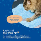 Kitty Cure Cat Nail File Scratcher, Odor-Resistant Litter Box Emery Board Scratcher Pad, No Peeling Needed, Waterproof, Non-Toxic & Long-Lasting Cat Scratcher that Files Nails