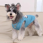 CuteBone Dog Shirts 2-Pack Soft Pet Clothes Breathable Summer Vest for Small Puppy and Stretchy Cat Apparel 2BX20L-D
