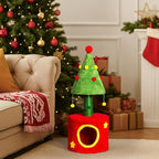 Christmas Cat Tree, 30in Cats Scratching Post with Cat House for Indoor Kitten, Cats Tree Tower with Sisal Post and Cute Hanging Balls, for Indoor Bedroom Living Room