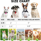 SCENEREAL Large Bell for Dog Collar, 2 Pack 1" Extra Loud Collar Bells for Cats and Dogs Training, Hiking, Walking, Hunting, Pet Tracker, Pet Bell for Save Wildlife and Birds Silver