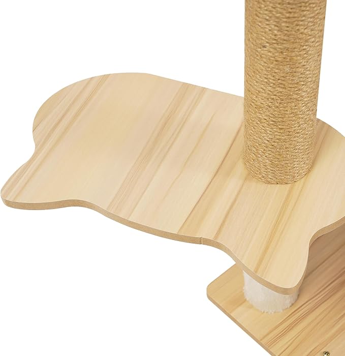 Cat Tree, W15.7*D19.7*H47.2in Cat Climbing Tower for Indoor Cats, Multi-Layer Cat Condo with Cat House, Transparent Capsule, Platforms, Scratching Posts, Holds 7.5kg/16.5lbs