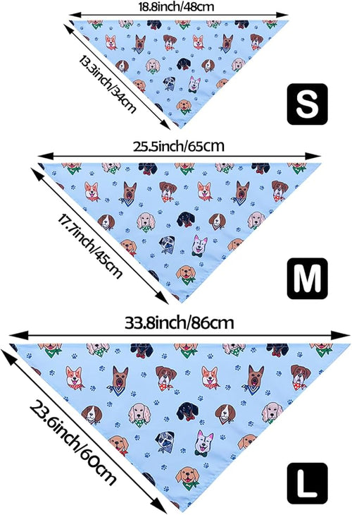 10PCS Dog Bandanas Paw Print for XXS XS Small Dog Triangle Bibs Head Scarves for Boys and Girls Grooming Accessories Costume