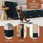 Cat Scratch Mat, Self-Adhesive Trimmable cat Scratch Furniture Protector for Couch, cat Scratch pad，cat Tree，DIY Climbing Carpet for Cat Tower Replacement Pads (Light Gray, 39.4" x 15.8")