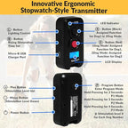 Educator FOB 300 Yard Dog Training Collar with Remote and Finger Button, Humane Stimulation, Pavlovian Tone, Waterproof, Odorproof Biothane Collar, Night Light, Rechargeable, 2 Dog (USA Only), Black