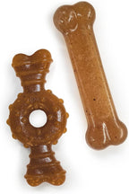 Nylabone Ring Bone & Teething Bone Puppy Chew Toy for Dogs, Soothing Puppy Teething Toys, Puppy Enrichment Toys, Long Lasting Chicken Flavor, Medium Dogs - Up to 35 lbs, 2 Pack