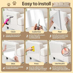Cat Scratch Furniture Protector - Thicken PVC 118.11"*15.75 Couch Protector from Claws Single-Sided Anti Scratching Tape - Cat Couch Corner Protector - Pet Tape for Furniture for Door Wall