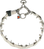 Herm Sprenger NeckTech Sport Dog Training Prong Collar with ClicLock Buckle on The Side No-Pull Collar with Swivel D-Ring Made in Germany (Stainless Steel, 23in (Neck Size up to 20in))