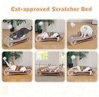 COZIWOW Cat Scratcher Lounge, Cat Scratching Board, Cardboard Lounge Bed, Durable Cat Scratching Pad Furniture Protector for Indoor Cats Kittens (Colorful)