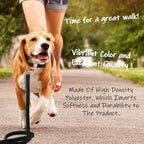Bubblepup Velvet Dog Collar and Leash Set, Dog Collars for Small Medium Large Dogs Leash for Training & Walking