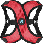 Gooby Comfort X Step in Lite Dog Harness - Choke Free, Escape Free with Light Breathable Mesh - Step in Dog Harness for Small Dogs Only - Quick Release Buckle, Metal D-Rings - Red, Large