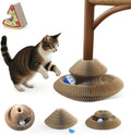 Kitty Kurlz Cat Scratcher Magic Organ Cat Scratching Board with Bell Ball,Foldable Accordion Kitty Curls Cat Scratcher,Kitty kurlz Cat Toy for Indoor Cats,Beige