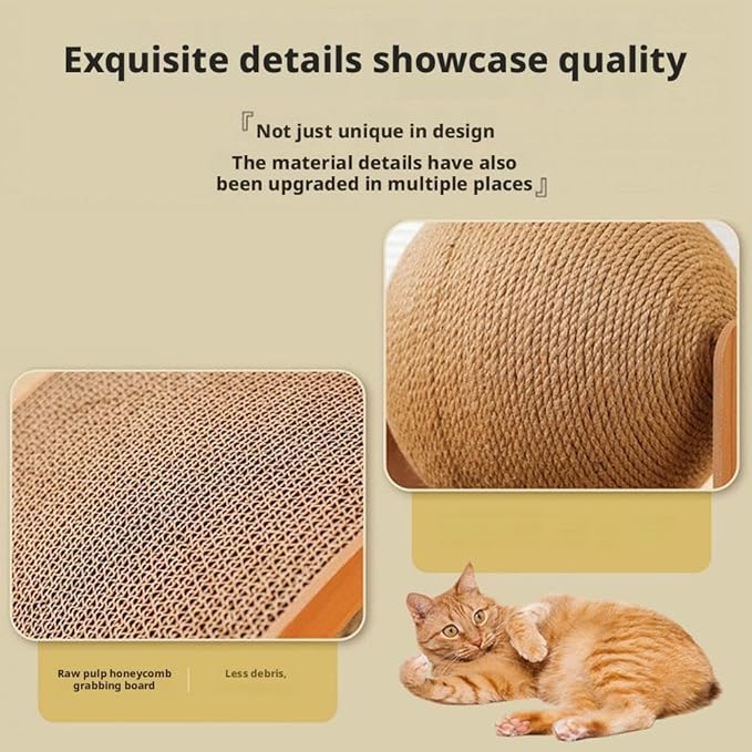Interactive Cat Scratcher, Cat Scratching Post Design with Arch Bridge Balls-Stylish Cat Scratching Board, Natural Sisal Scratcher Ball, Fun and Engaging Scratching Post for and Exercise