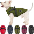 Dog Winter Coat,Warm Jacket Paded Fleece Pet Vest with Built in Harness,Windproof Reflective Cozy Adjustable Snow Pet Coat Clothes with Zipper for Small Medium Large Dogs