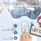 Wireless Doorbell 1200 feet Waterproof Door Bell with 2 Buttons with Different Tones Operating at 36 Melodies 4 Volume levels Flash Light 2 Receivers 2 Buttons White Jsieem