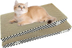 Cat Scratching Board, 2 Packs Corrugate Cat Scratcher for Indoor Cats, Cat Scratch Pad with Double-Sided Usability