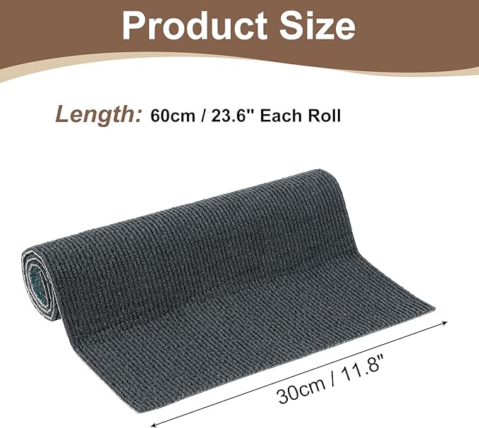 uxcell Self-Adhesive Cat Scratching Mat, 1 Roll 23.6" x 11.8" Couch Protector from Cat Claws for DIY Sofa, Wall, Doors, Cut Anti Cat Scratch Pad Carpet Mat, Dark Gray