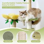 HYABi 40-Inch Avocado Cat Tree Tower - Small Garden Cat Condo with Multi-Level Activity Platform & Scratching Posts, Perfect for Indoor Kittens and Play