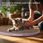 10 Inch Round Cat Scratcher Pad - 3/5 Inch Thick Compressed Cardboard Refill for Indoor Cats, Standalone Scratching Board to Protect Home Furniture & Satisfy Feline Scratching Instinct (1 PCS)